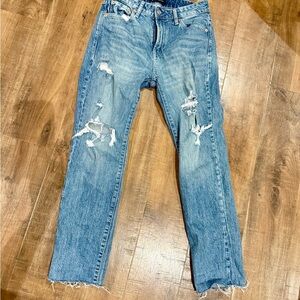 Distressed Boyfriend Blue Women’s Jeans